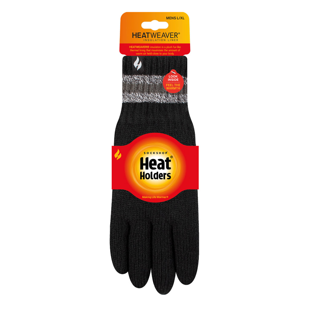 Heat Holders Herren Thermohandschuhe Zedernholz – Schwarz
