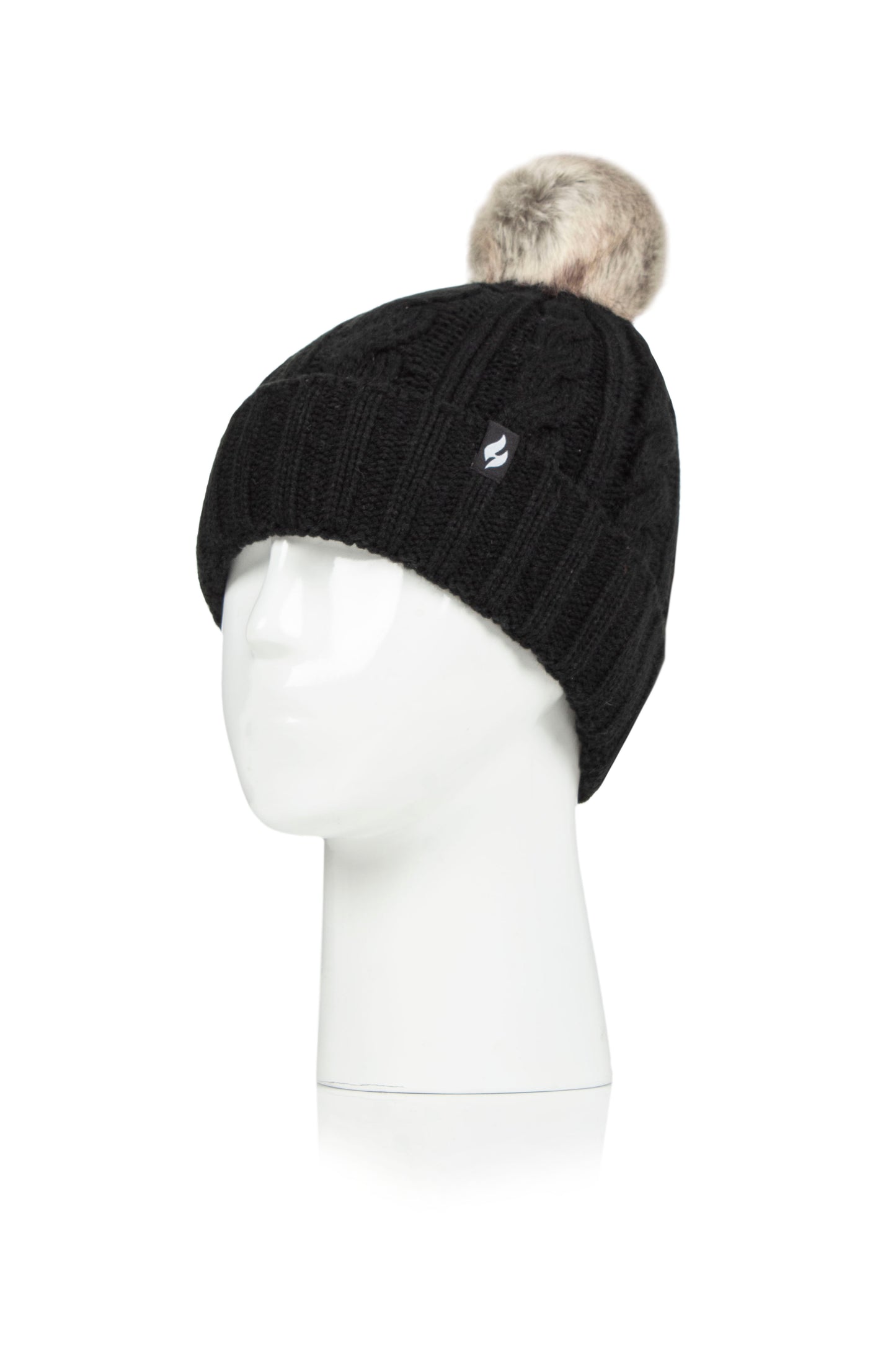 Ladies Maine Original Pom Pom Hat - Black