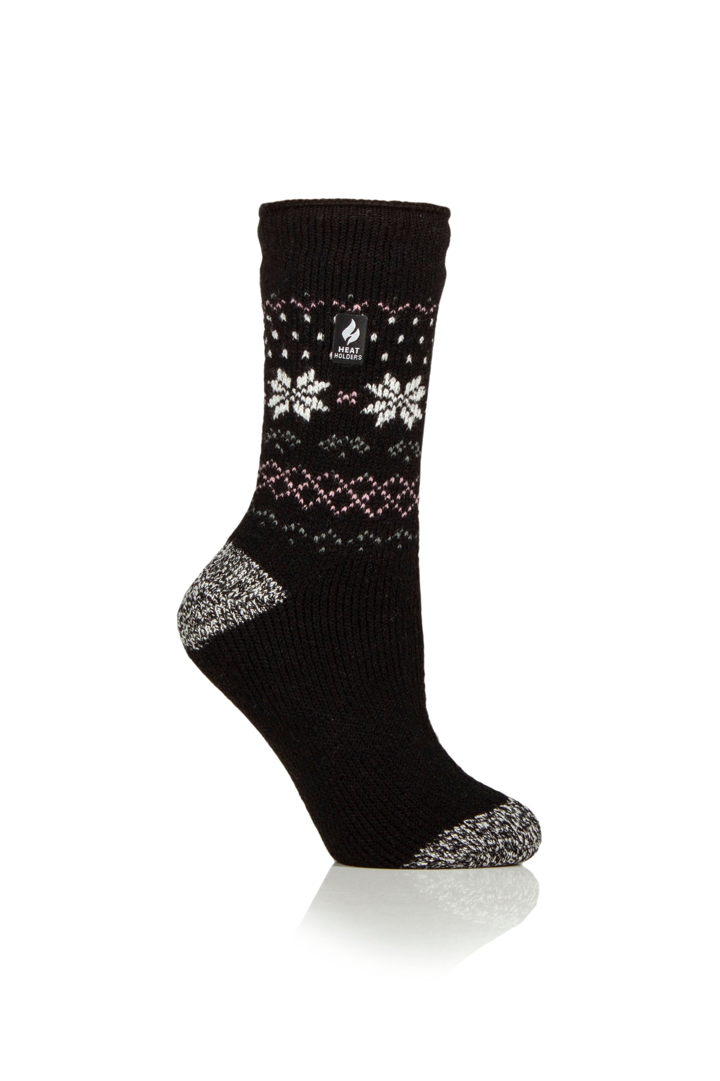 Ladies Original Jacquard Socks - Black Fairisle