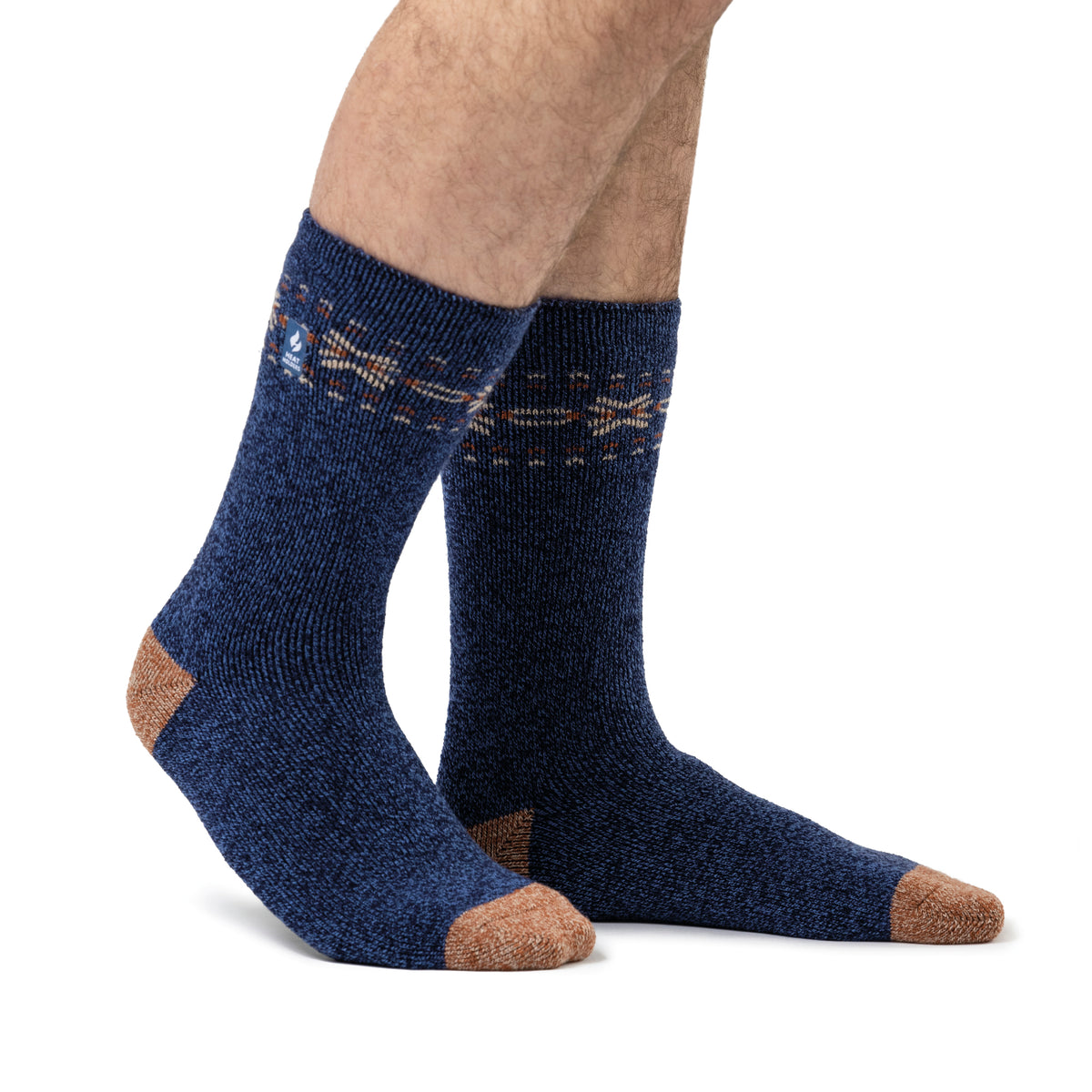 Heat Holders Herren Lite Matterhorn Fairisle Thermosocken - Mittelgrau