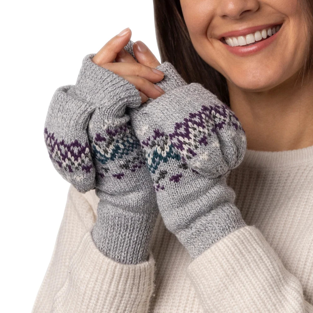 Heat Holder Damen Handschuhe/ Fäustlinge mit Muster
