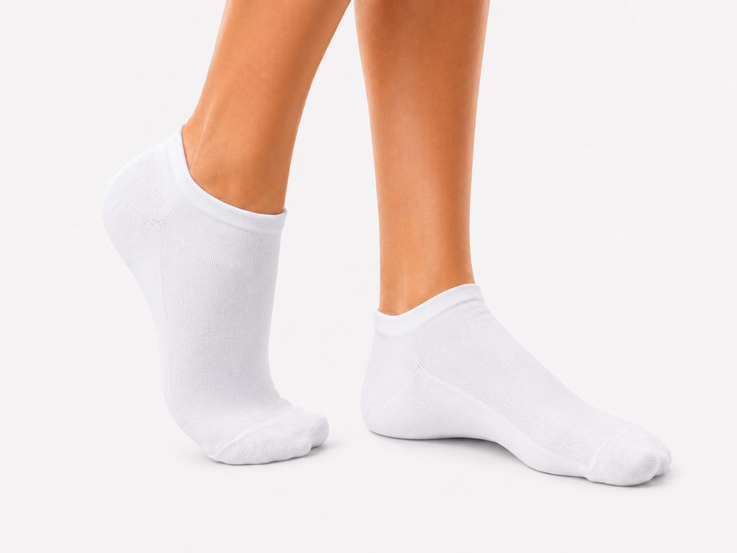 You For Nature Bio Baumwoll-Sneaker-Socken – Weiß - 2er Pack