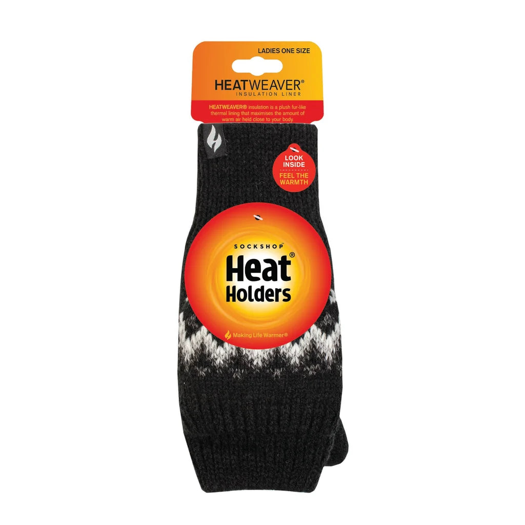 Heat Holder Damen Handschuhe/ Fäustlinge mit Muster