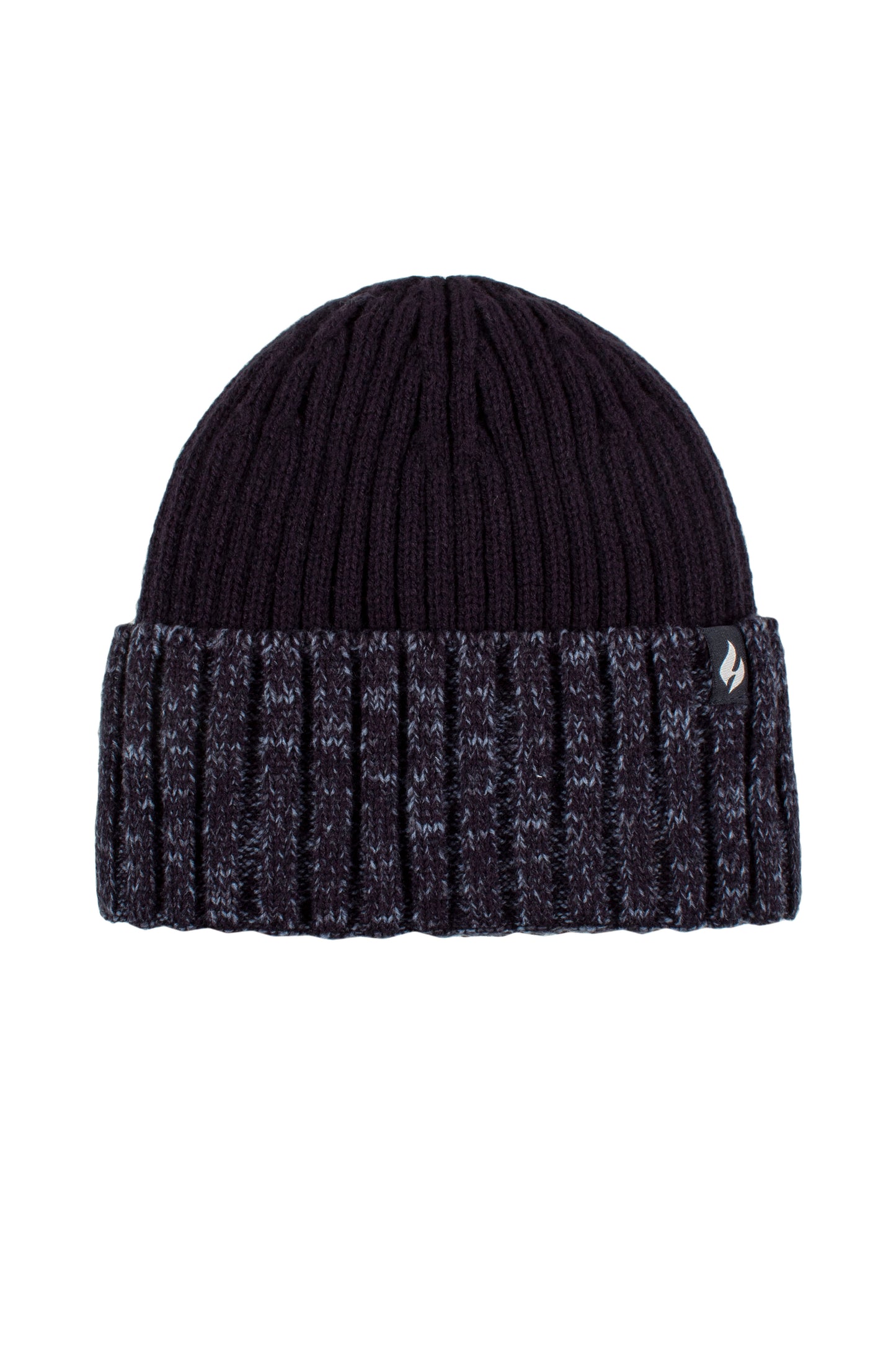 Mens Halmstad Turn Over Cuff Ribbed Hat - Navy