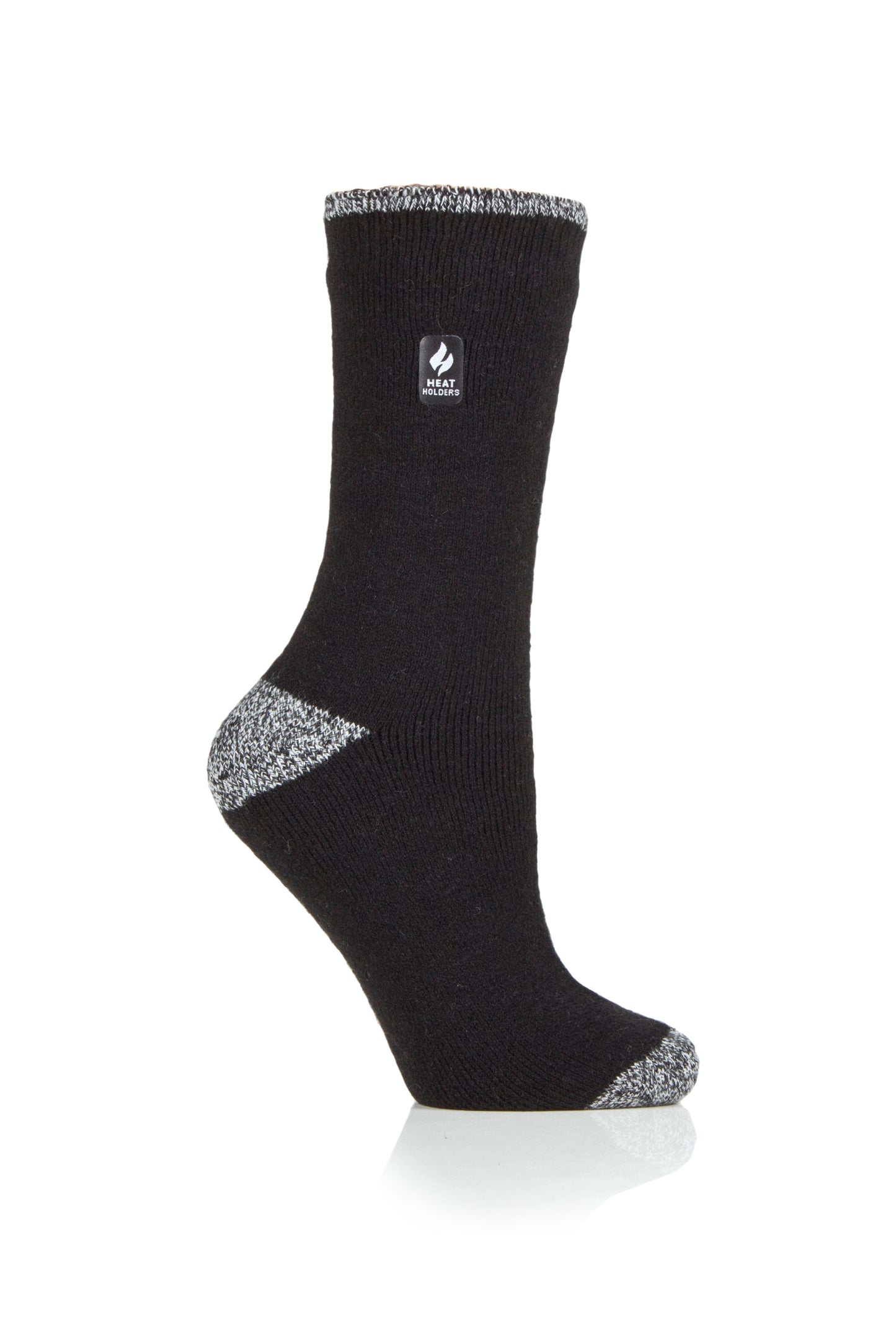 Ladies Original Prague Heel & Toe Socks - Black & White