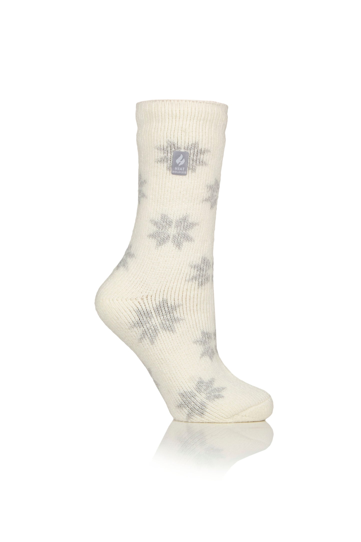 Ladies Original Jacquard Socks - Cream Snowflake