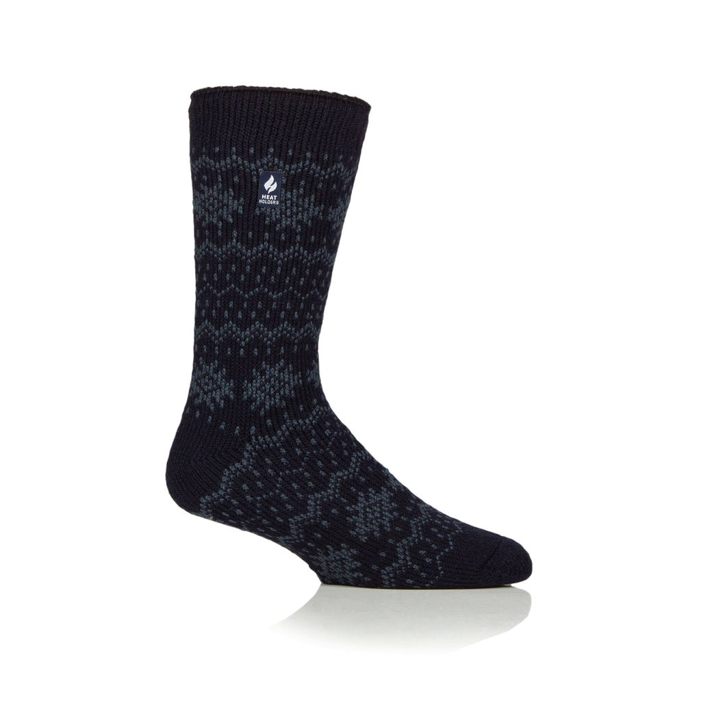 Heat Holders Herren Original Jacquard Thermosocken – Zweifarbiges Fairisle-Muster