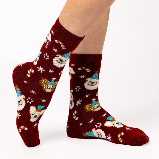 Heat Holders Damen Leichte Weihnachtssocken – Pawfect Christmas