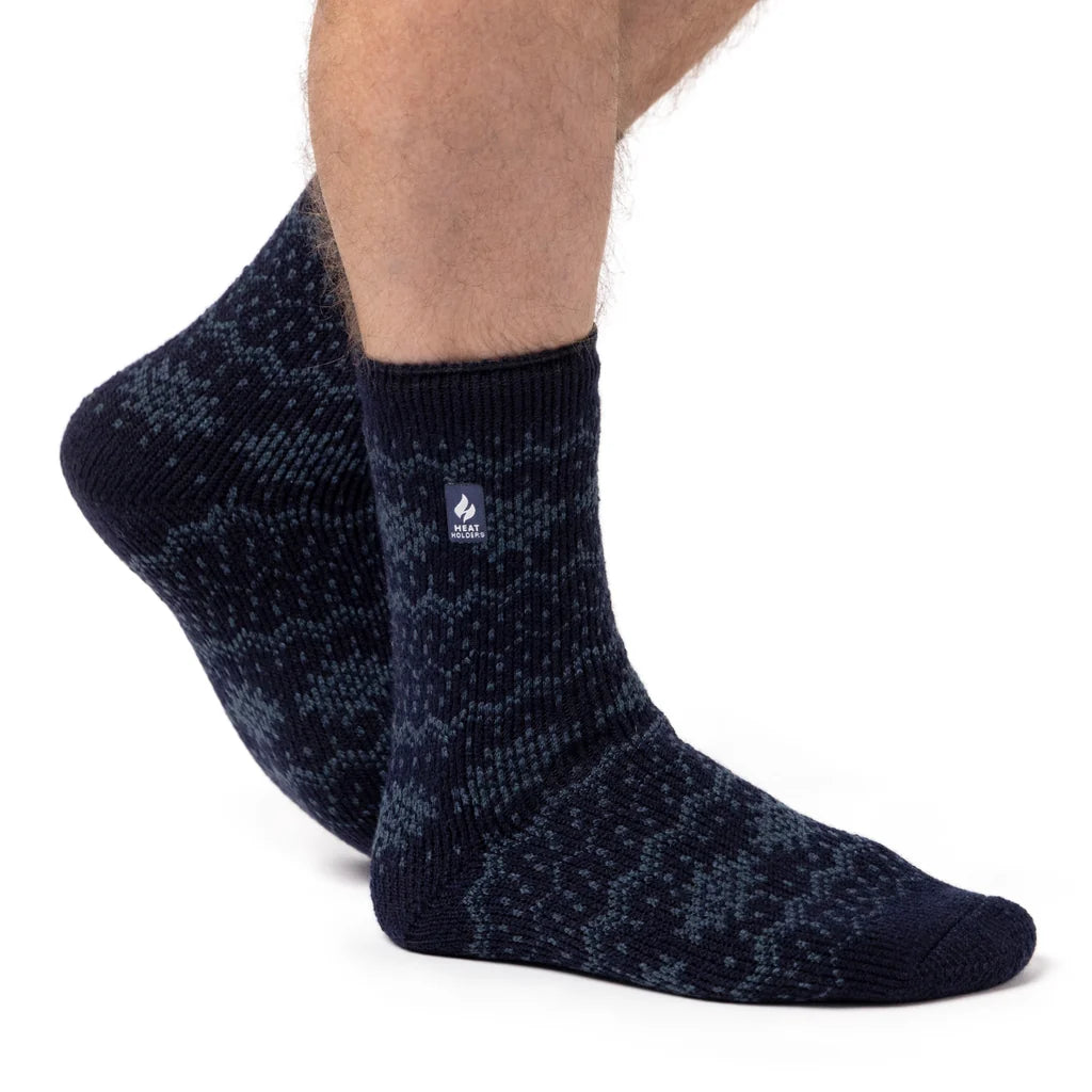Heat Holders Herren Original Jacquard Thermosocken – Zweifarbiges Fairisle-Muster