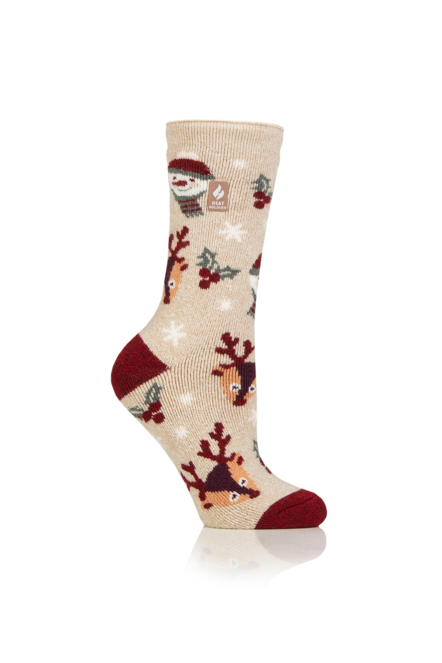 Ladies Lite Christmas Socks - Snowy Christmas