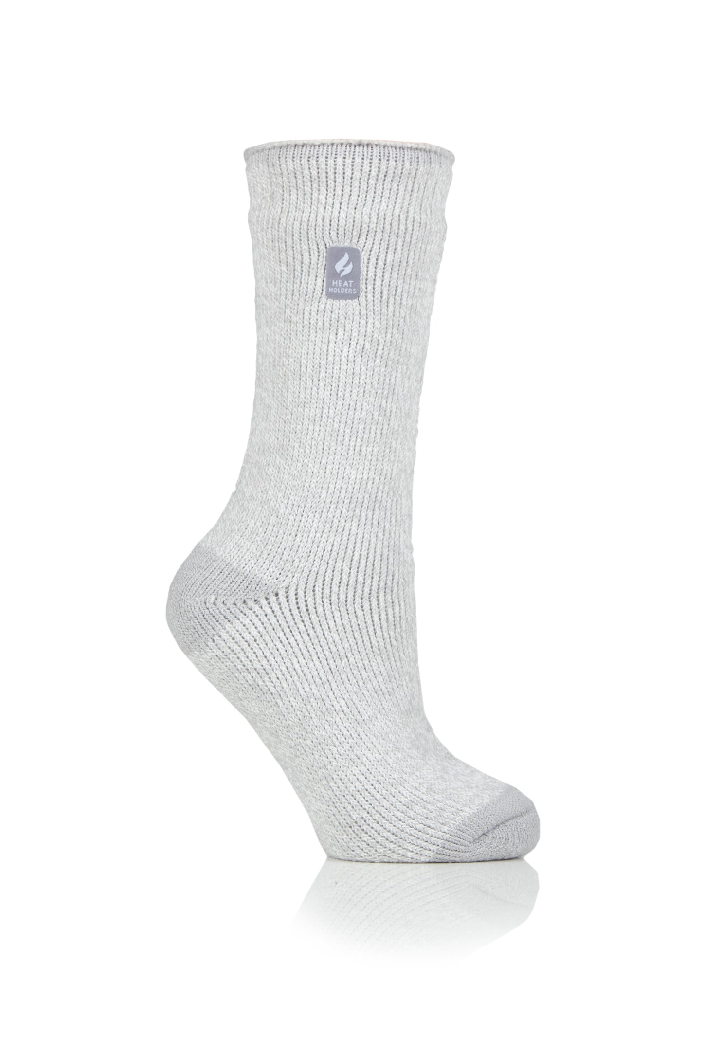 Ladies Lite Venice Heel & Toe Socks - Silver & Grey