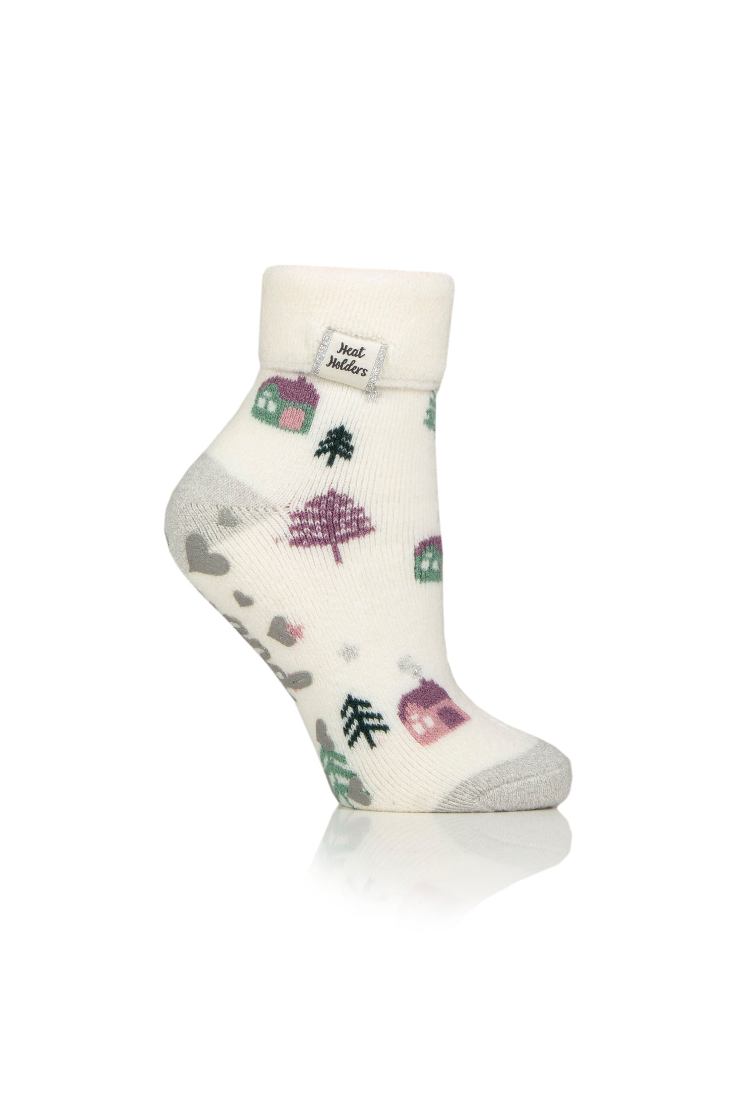 Ladies Lite Lounge Socks with Turnover Top - Cosy Cabin