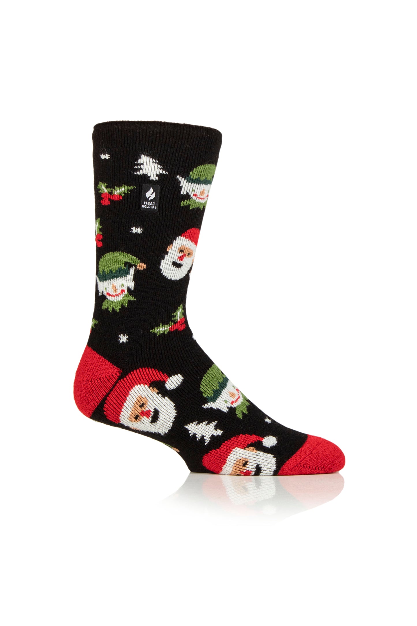 Mens Lite Christmas Socks - Elf / Santa