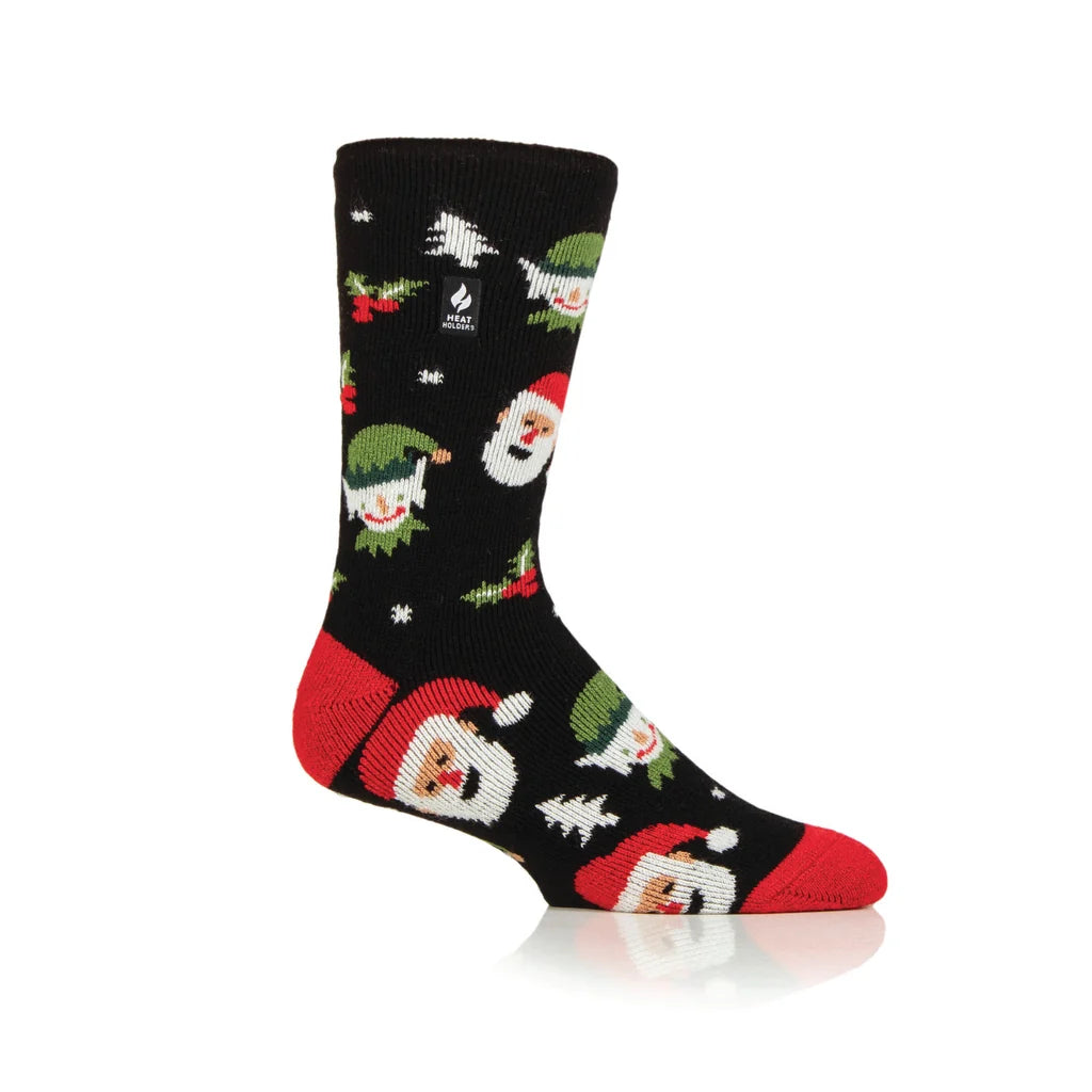 Heat Holders Herren Lite Weihnachtssocken  – Elfen-/Weihnachtsmann-Motiv