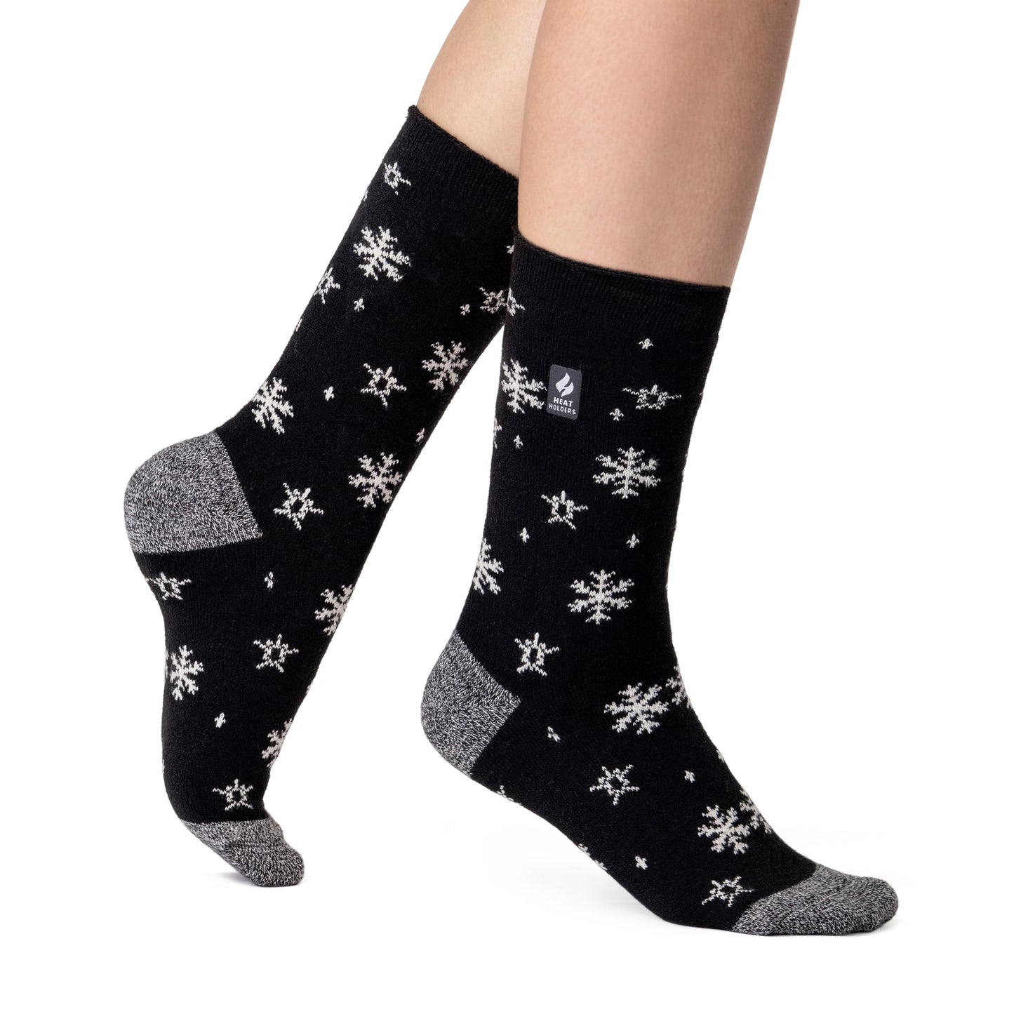 Ladies Ultra Lite Petafield Snowflake Socks - Navy