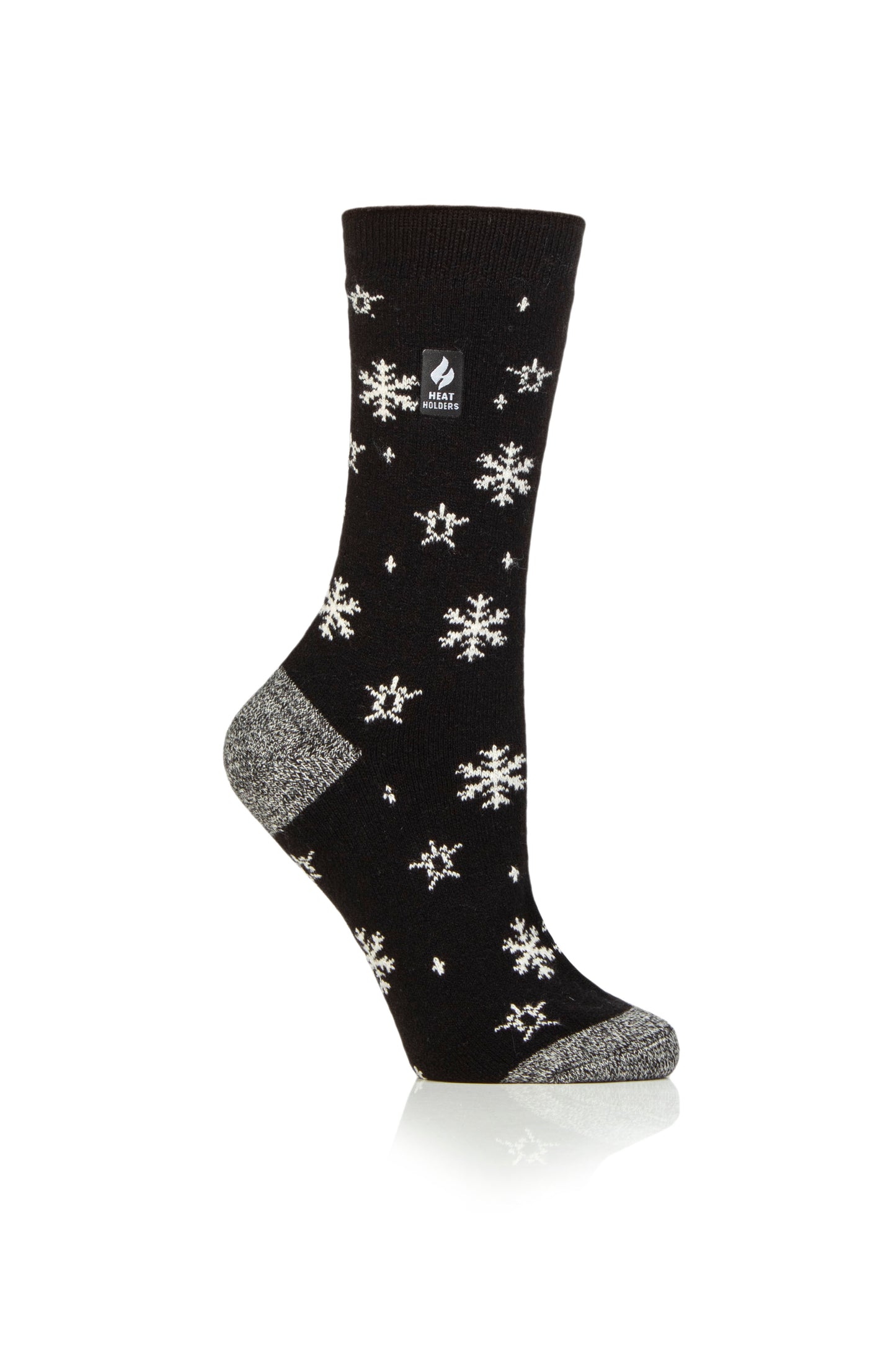 Ladies Ultra Lite Petafield Snowflake Socks - Navy
