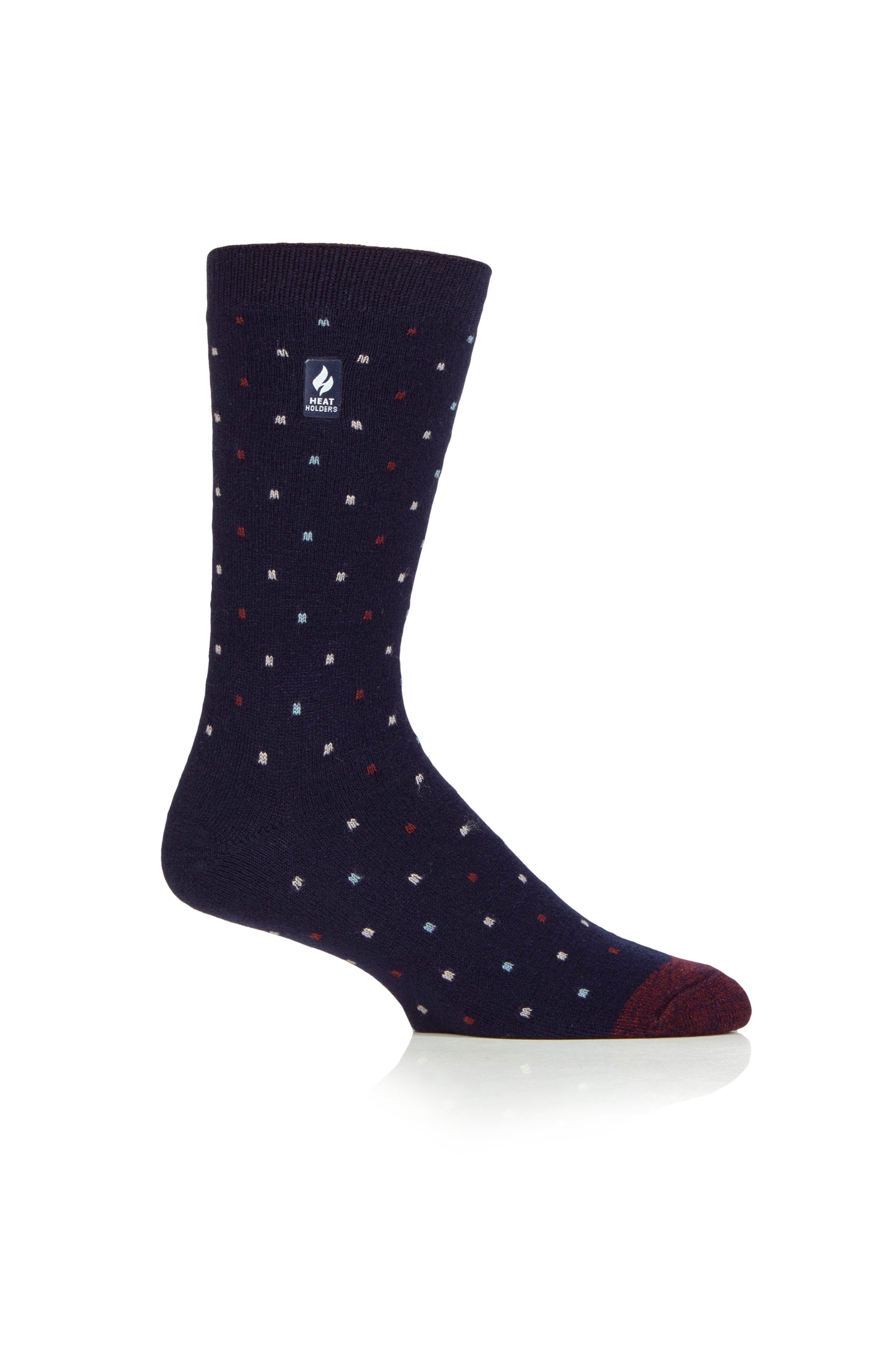 Mens Ultra Lite Bursmer Micro Square Socks - Navy & Merlot