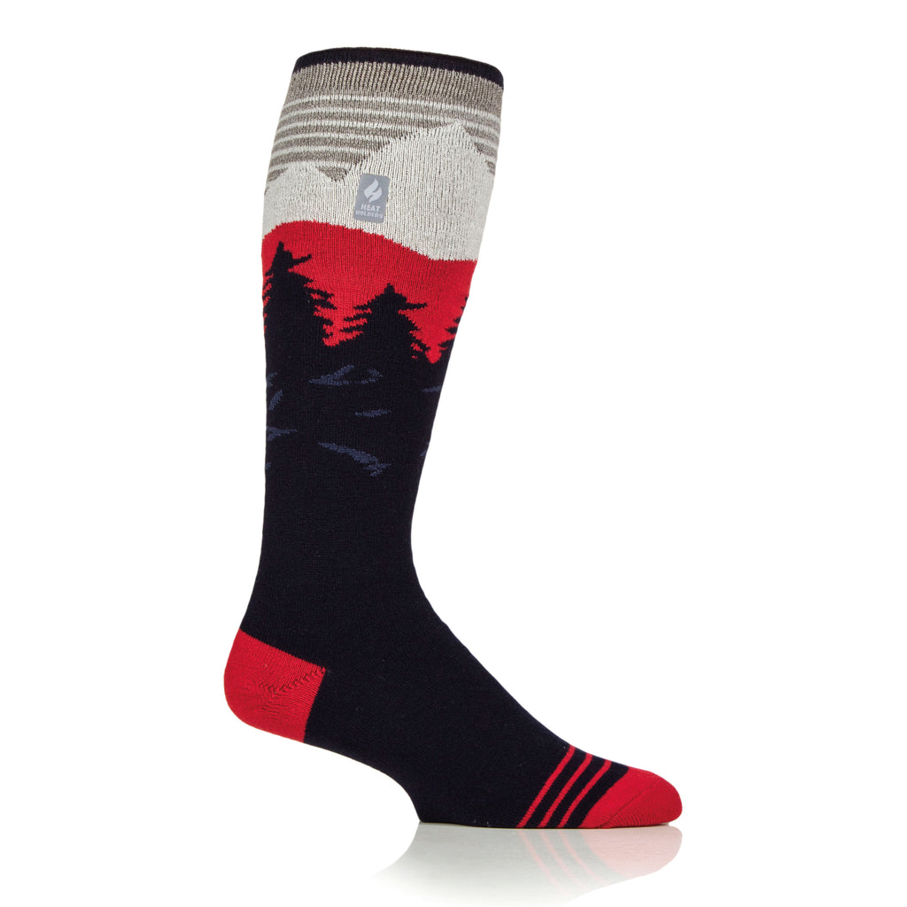 Heat Holders Herren Ultraleichte lange Ski- und Schneesportsocken - Mountain Scape